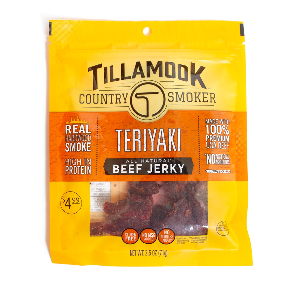 PNW/Oregon Spirit, Jerky/Meat Snacks, Food & Beverage, Tillamook, Country Smoker, Beef, Teriyaki, 2.5 ounce, 65288